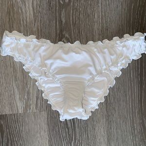 White Scrunch Bathing suit Bottoms